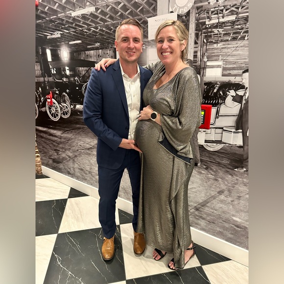 Maternity Draped Maxi Dress - Picture 5 of 6